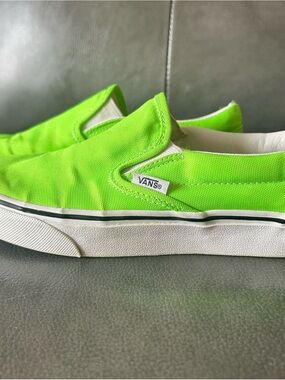 Vans Slip-On Sneakers in Neon Green
